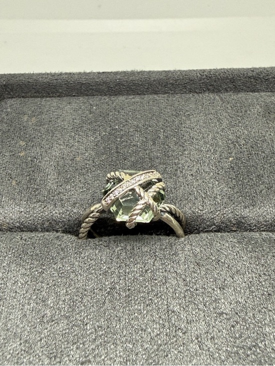 David Yurman Jewelry - David Yurman Prasiolite wrap ring with white diamonds